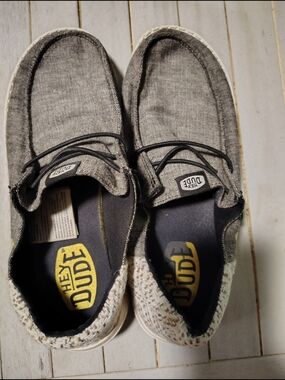 Hey Dude Grey Wally Casual Shoes